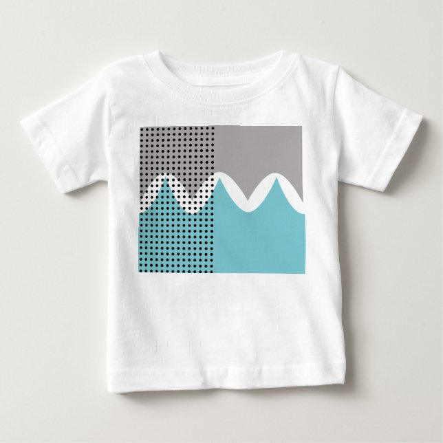 T-shirt Pour Bébé Jumelles Abstraites (Devant)
