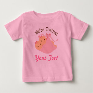 T-shirt Pour Bébé Jumelles personnalisées de fille