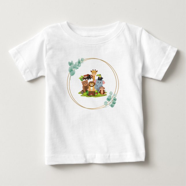 T-shirt Pour Bébé Jungle (Devant)