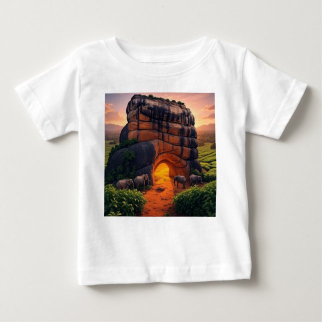 T-shirt Pour Bébé Jungle Safari Magic - Elephant & Cave Kids Tee (Devant)
