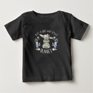 T-shirt Pour Bébé Just A Girl Who Loves Bunnies