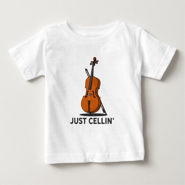 T-shirt Pour Bébé Juste Cellule Cellist Performance Music Cello (Devant)