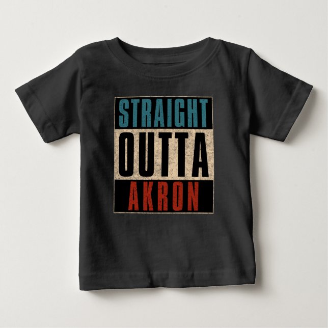 T-shirt Pour Bébé Juste En Face D'Akron Ohio OH (Devant)