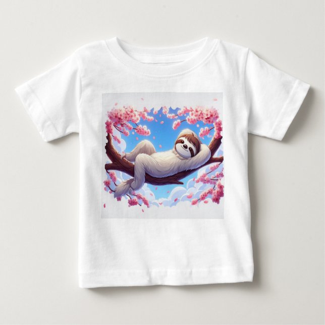 T-shirt Pour Bébé Juste en train de se pendre (Devant)
