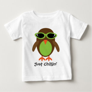 T-shirt Pour Bébé Juste hibou de Chillin avec des nuances