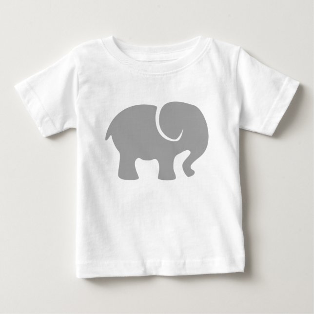 T-shirt Pour Bébé Juste un éléphant gris (Devant)