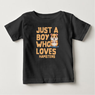 T-shirt Pour Bébé Juste Un Garçon Qui Aime Les Hamsters Enfants