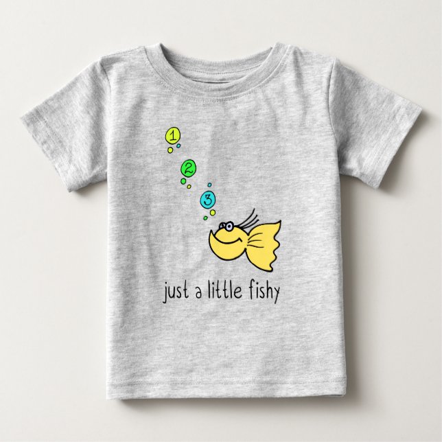 T-shirt Pour Bébé Juste un petit poisson mignon design poisson (Devant)