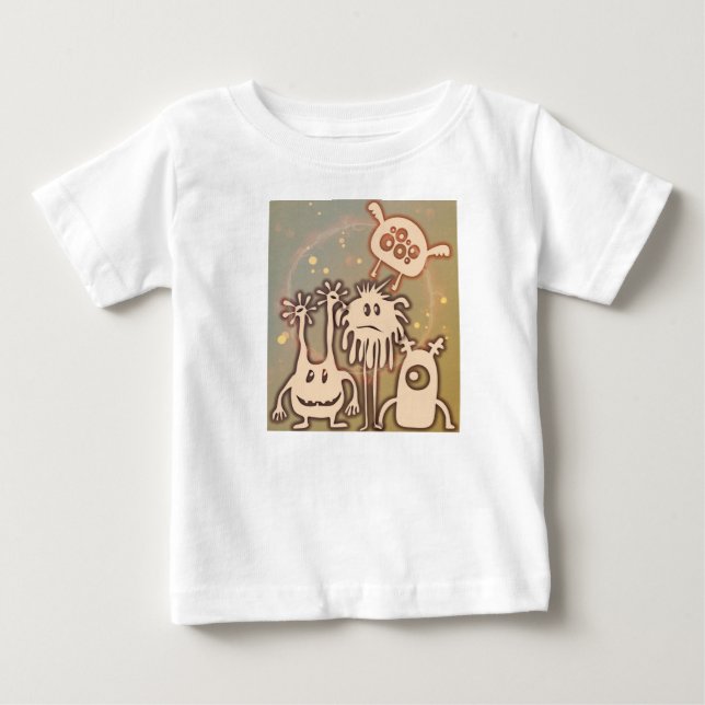 T-shirt Pour Bébé Juste un peu de plaisir avec des monstres (Devant)