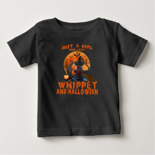 T-shirt Pour Bébé Juste une fille qui aime le chien Whippet et Hallo