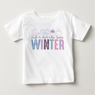 T-shirt Pour Bébé Juste une fille qui aime le design saisonnier mign