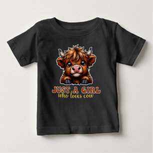 T-shirt Pour Bébé Juste une fille qui aime les cadeaux d'amour de va