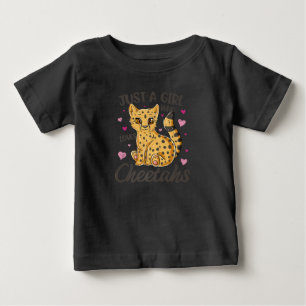T-shirt Pour Bébé juste une fille qui aime les guépards cadeau gu