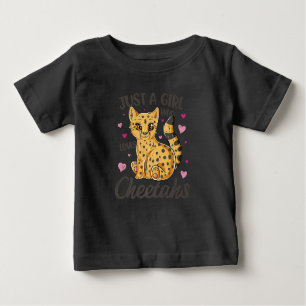 T-shirt Pour Bébé juste une fille qui aime les guépards   cadeau gué