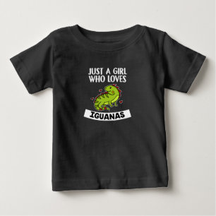 T-shirt Pour Bébé Juste une fille qui aime les iguanes Lézard mignon