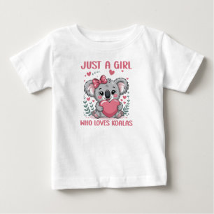 T-shirt Pour Bébé Juste Une Fille Qui Aime Les Koalas Enfants