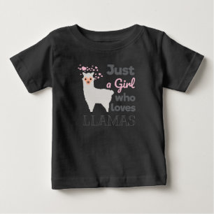 T-shirt Pour Bébé Juste une fille qui aime les lamas