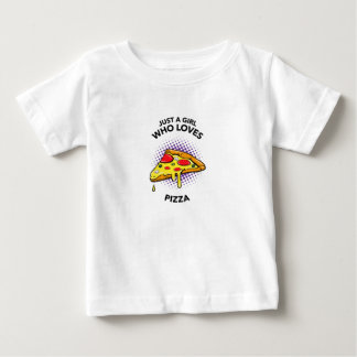T-shirt Pour Bébé Juste une fille qui aime pizza drôle cuisine itali