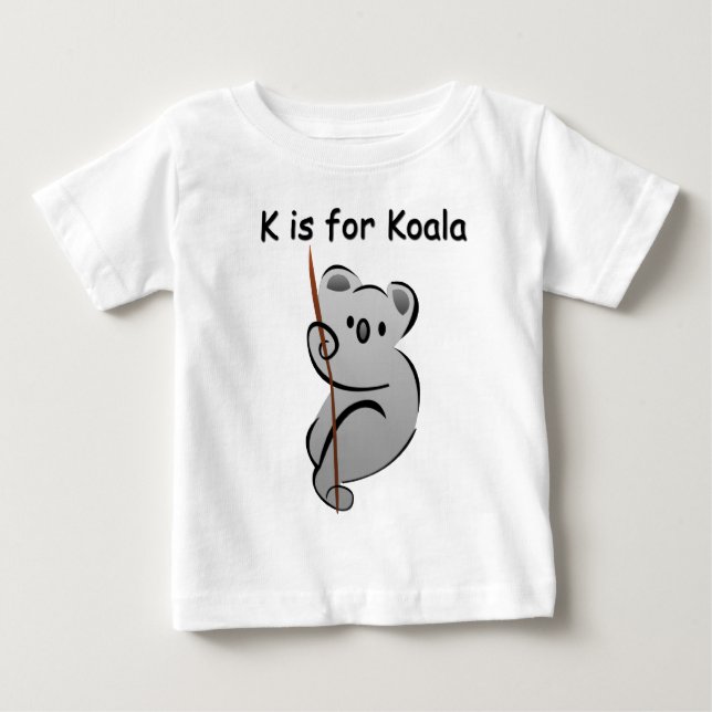 T-shirt Pour Bébé K est pour le koala (Devant)