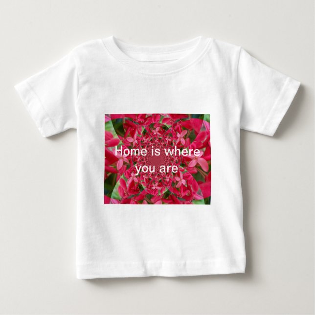 T-shirt Pour Bébé Kaleidoscope de Crimson : Blood Milkweed Flower Ar (Devant)