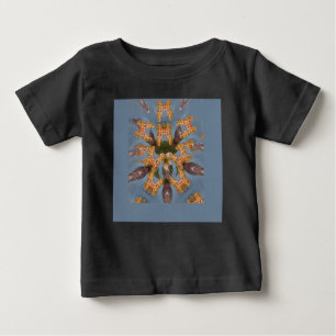 T-shirt Pour Bébé Kaleidoscope Giraffe Mandala : Safari Art Abstrait