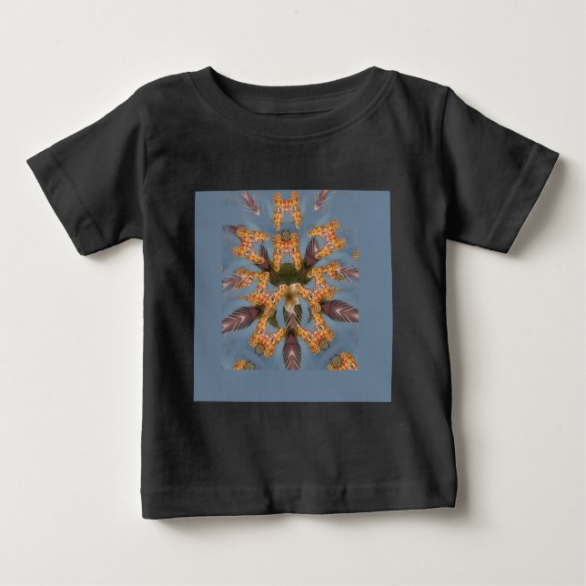 T-shirt Pour Bébé Kaleidoscope Giraffe Mandala : Safari Art Abstrait (Devant)