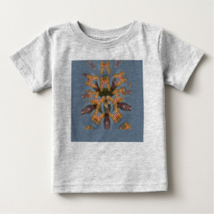 T-shirt Pour Bébé Kaleidoscope Giraffe Mandala : Safari Art Abstrait
