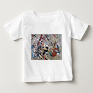 T-shirt Pour Bébé Kandinsky En Gris Oeuvre Abstraite