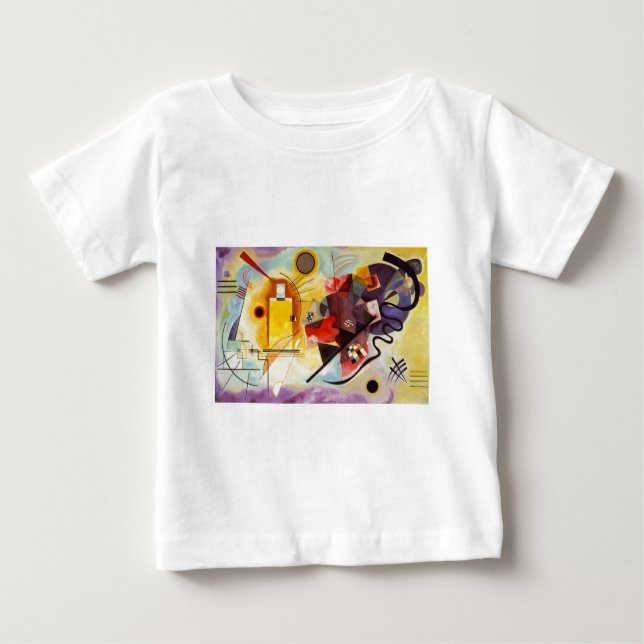 T-shirt Pour Bébé Kandinsky Jaune Rouge Bleu (Devant)