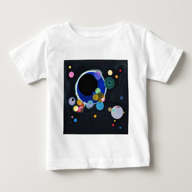 T-shirt Pour Bébé Kandinsky Plusieurs Cercles Artwork (Devant)