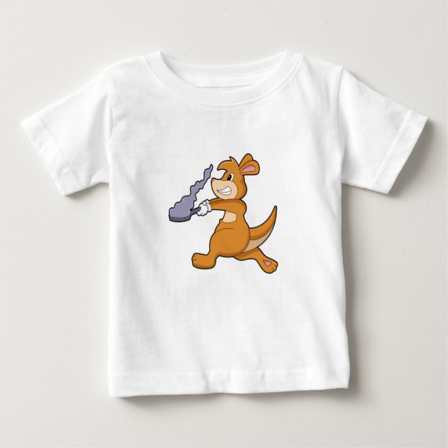 T-shirt Pour Bébé Kangaroo as Cook (Devant)