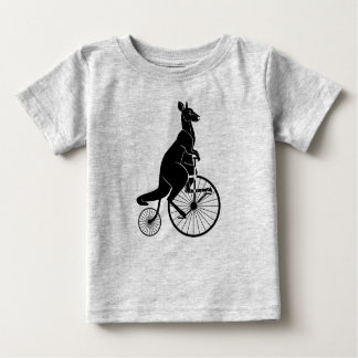 T-shirt Pour Bébé Kangaroo équitation Vélo Vintage Rompwe