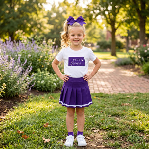 T-shirt Pour Bébé Kansas Fièrement Originaire Violet et Blanc