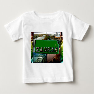 T-shirt Pour Bébé Kansas Map et photos