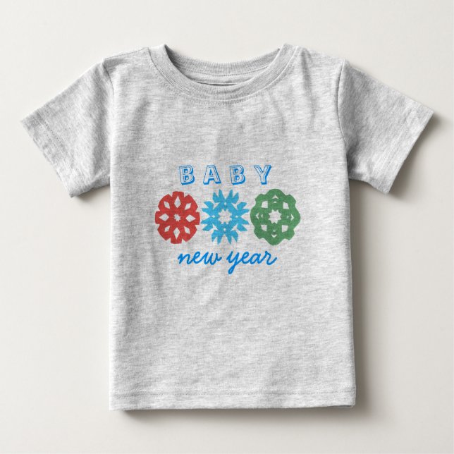 T-shirt Pour Bébé Karate Kat Bébé Nouvel An (Devant)