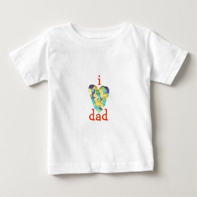 T-shirt Pour Bébé Karate Kat Graphics I love-papa (Devant)
