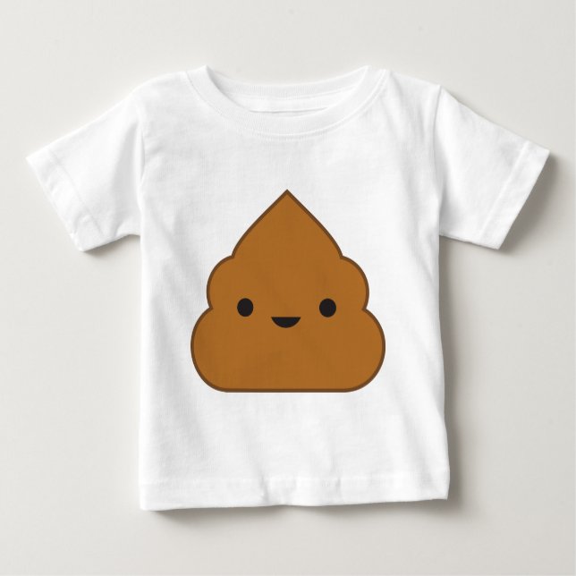T-shirt Pour Bébé Kawaii Poop (Devant)