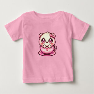 T-shirt Pour Bébé Kawaii Teddy Bear dans une coupe