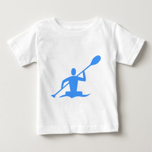 T-shirt Pour Bébé Kayak - Bleu bébé (Devant)