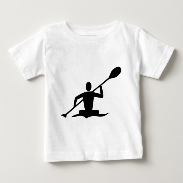 T-shirt Pour Bébé Kayak - Noir (Devant)