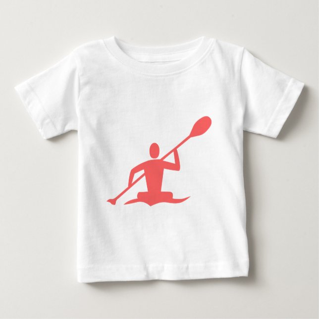T-shirt Pour Bébé Kayak - rose tropicale (Devant)