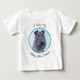 T-shirt Pour Bébé Kerry Blue Terrier peinture mignonne Chien d'origi