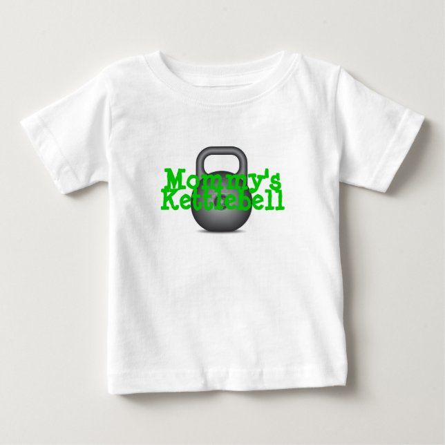 T-shirt Pour Bébé Kettlebell de la maman (Devant)