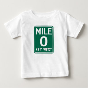 T-shirt Pour Bébé Key West Mile 0, Floride États-Unis