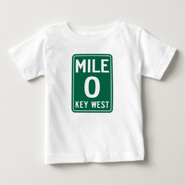 T-shirt Pour Bébé Key West Mile 0, Floride États-Unis (Devant)