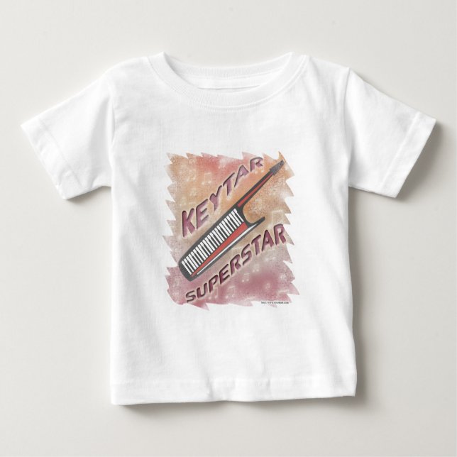 T-shirt Pour Bébé Keytar Superstar (Devant)