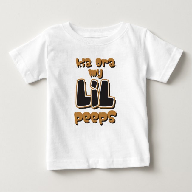 T-shirt Pour Bébé Kia Ora mes piaulements de LIL (Devant)