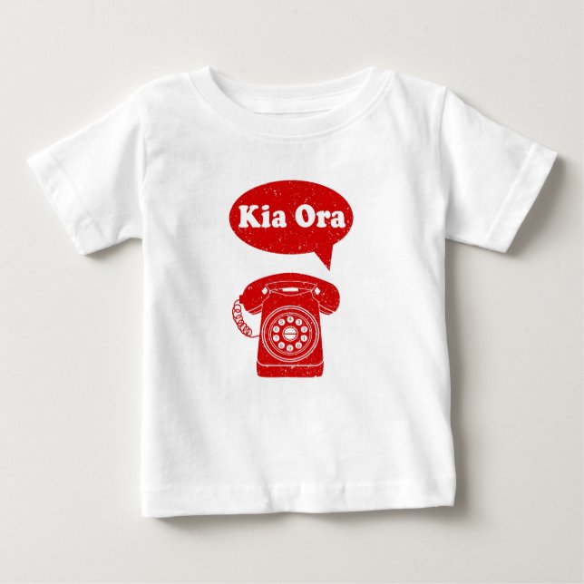 T-shirt Pour Bébé Kia Ora Te Reo Maori (Devant)