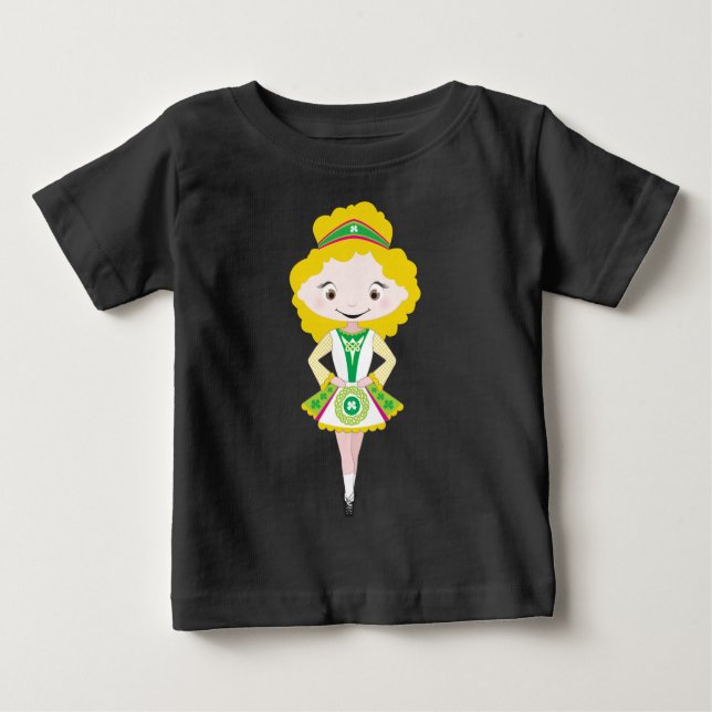 T-shirt Pour Bébé KIDLETS :: Danseur irlandais blonde (Devant)