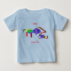 T-shirt Pour Bébé Kids Tee Daddy me plaît (Conception avant uniqueme